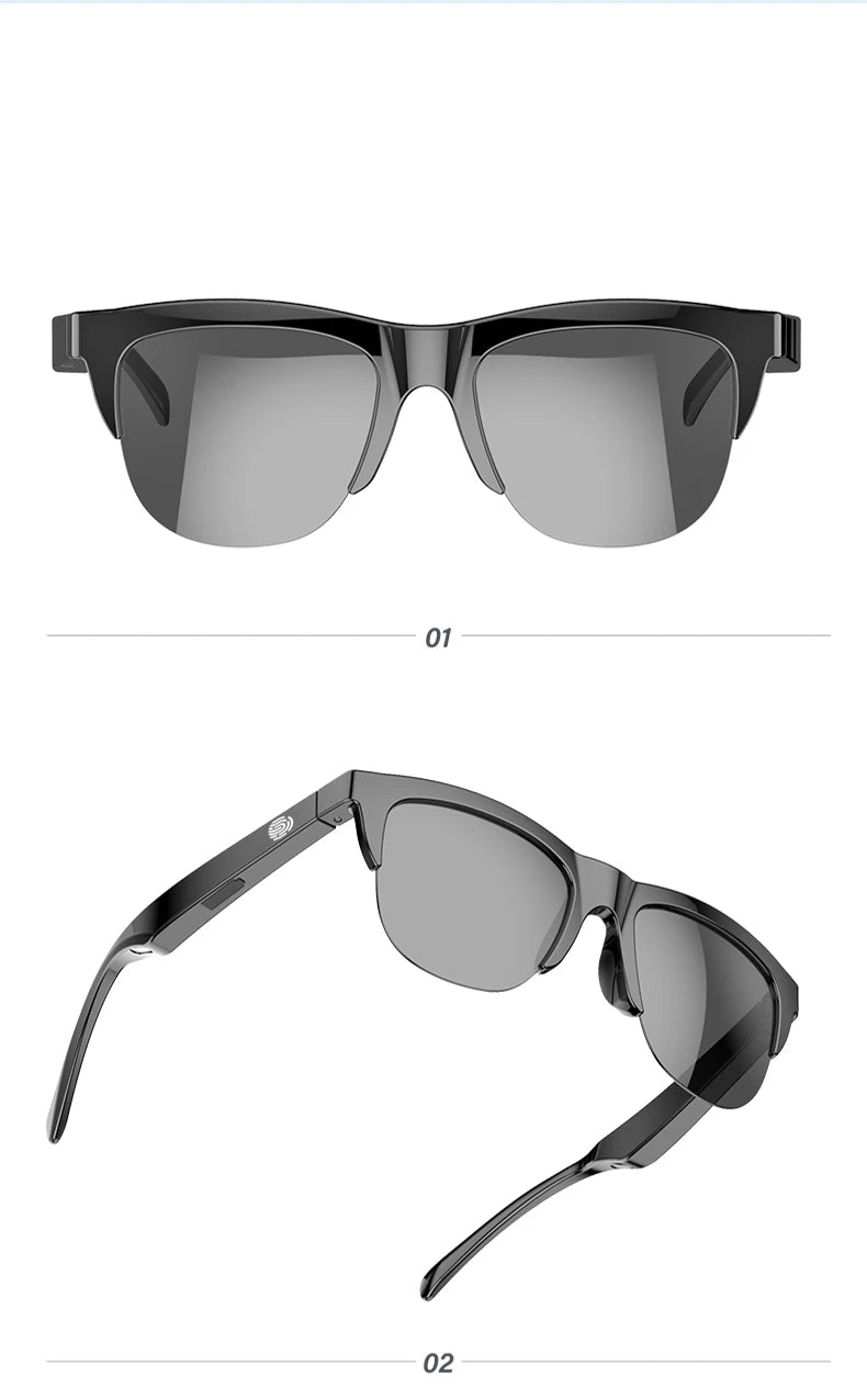 Lunettes de soleil intelligentes conçues pour les hommes et femmes  modernes qui veulent allier élégance, connectivité et performance. Grâce à leur technologie Bluetooth intégrée, restez connecté en toute liberté, sans compromis sur le style.