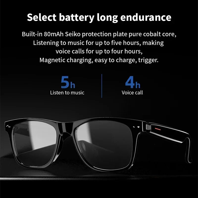 Lunettes de soleil intelligentes avec caméra, musique, écouteurs sans fil, Bluetooth, son HIFI, lunettes de conduite, appel mains libres